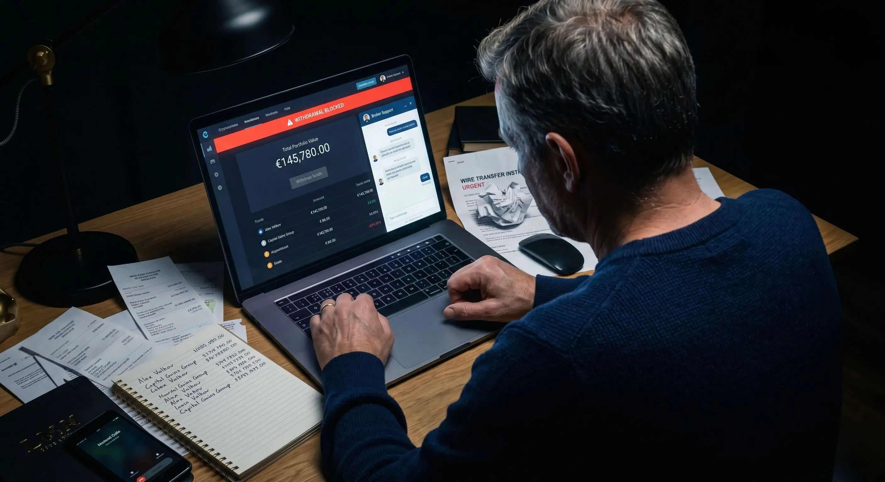 Persona invirtiendo en criptomonedas